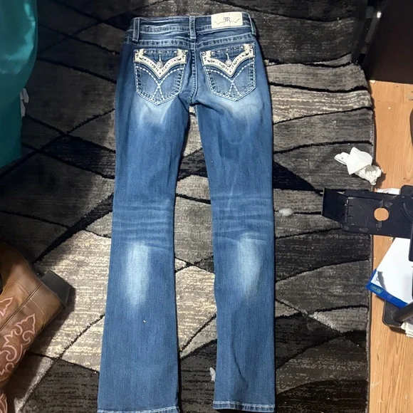 Miss Me Flare Jeans in Classic Blue - Picture 3 of 5